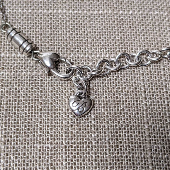 Brighton Silver budded Cross Necklace 18" Chain, EUC Crucifix - Picture 3 of 7